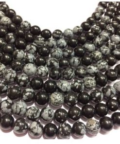 Wholesale Snowflake Obsidian Bracelets