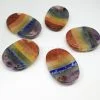 Seven Chakra bonded Worry Stones /Chakra Thumb Stones
