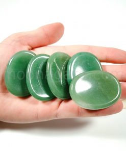 Wholesale Green Aventurine Flat Palm Stones