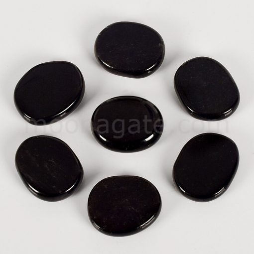 Wholesale Black Obsidian Flat Palm Stones