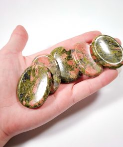 Wholesale unakite Flat Palm Stones