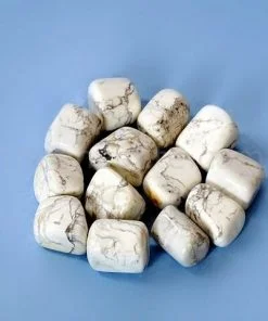 White Hawlite Gemstone Tumbles Stones