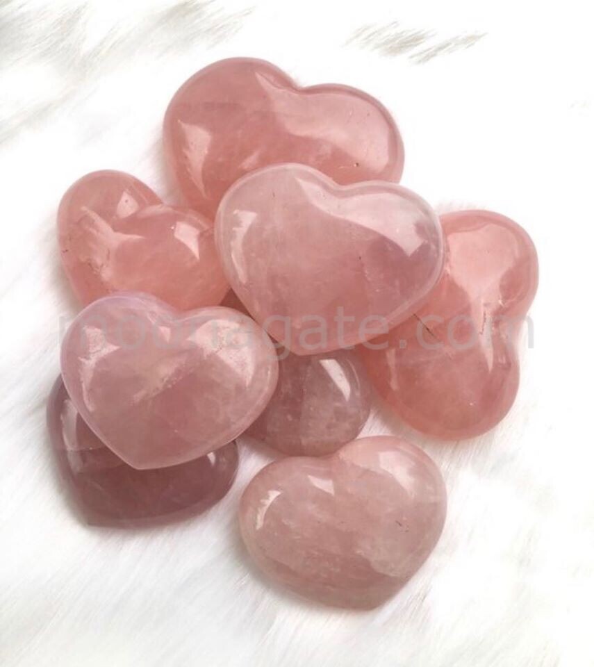 rose quartz hearts