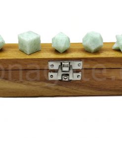 Wholesale Amazonite Geometry 7 Pieces Set in Wooden Box, Platonic Set