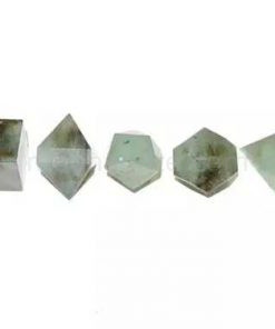 Wholesale Green Aventurine Bonded Geometry 5 Pieces Set ,Platonic Set