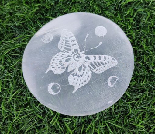 Selenite Round Disc for crystal Charging