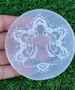 Wholesale Selenite Spiritual Yoga Buddha Engraved Plate