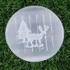Wholesale Deer Christmas Engraved Selenite Plate