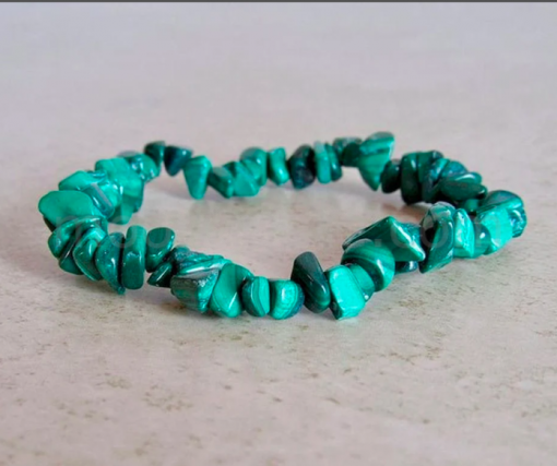 Wholesale Malachite Gemstone Chip Bracelets