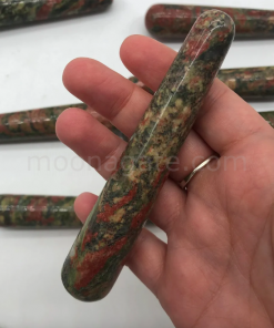 Wholesale Natural Unakite Smooth Massage Wands a