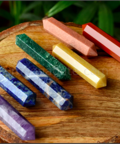 Wholesale Seven Chakra Double Terminated Obelisk Points Set