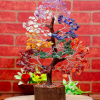 Large 7 Chakra Chips Gemstone Mineral Tree