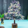 Crystal Chips Amethyst & Yellow Aventurine Mineral Tree For Decor