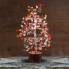 Carnelian Gemstone Chips Mineral Tree For Home Decor