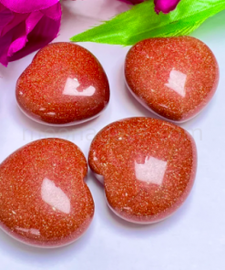 Wholesale Red Gold Stone Sandstone Puffy Hearts