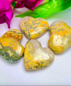 Wholesale Bumble Bee Jasper Puffy Hearts
