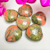 Wholesale Unakite Gemstone Puffy Hearts