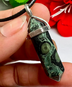 Kambaba Jasper Double Pointed Pencil Crystal Pendent