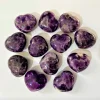 Wholesale Natural Stone Chevron Amethyst Puffy Hearts
