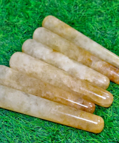 Wholesale Natural Crystal Yellow Aventurine Smooth Yoni Massage Wands