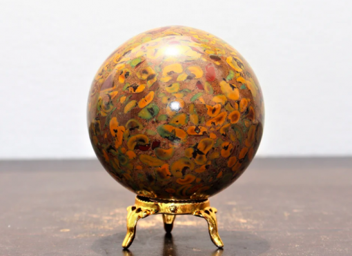 Wholesale Natural Crystal Fossile Coral jasper Gemstone Spheres