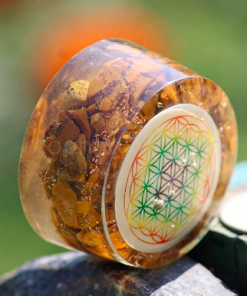 Wholesale Camel Jasper Flower of Life Orgone Tower Buster