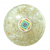 Wholesale Clear Quartz Flower of Life Orgonite Coaster