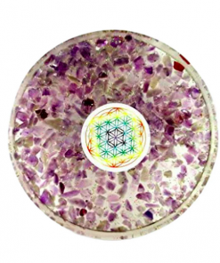 Wholesale Amethyst & Clear Quartz Orgonite Energy Coaster