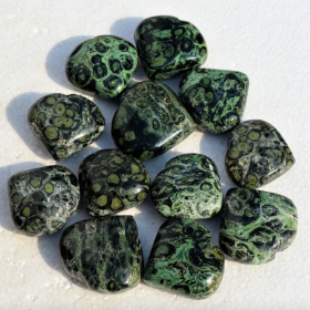 Kambaba Jasper Gemstone Puffy Hearts