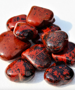 Mahogany Obsidian Gemstone Puffy Hearts