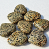 Dalmatian Jasper Gemstone Puffy Hearts