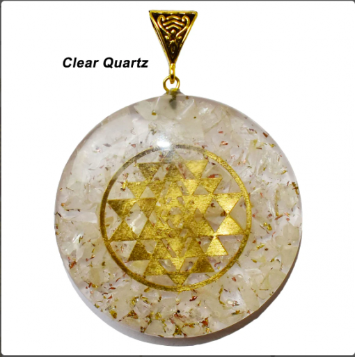 Clear Quartz Vasushastra Orgonite Pendent