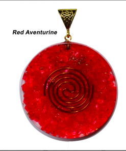 Red Aventurine Copper Coil Orgonite Pendent