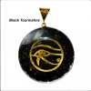 Black Tourmaline Eye of Horus Orgone Pendent