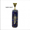 Lapis Lazuli Leaf Orgonite Pendant Necklace