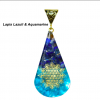 Lapis Lazuli & Aquamarine Flower of Life Tear Drop Orgonite Pendent