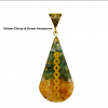 Citrine & Green Aventurine Chakra Tear Drop Orgonite Pendent