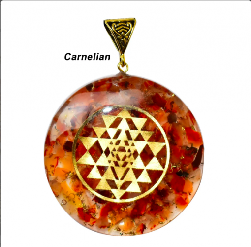 Red Carnelian Vastushashtra Orgonite Energy Pendent