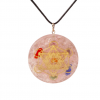 Rose Quartz Metatron Chakra Orgonite Energy Pendent