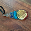 Flower of life Seven Chakra Orgonite Energy Tear Drop Orgone Energy Pendent