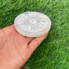 Handmade Selenite Laser Engraved Charging Platform Disk-3D Design Engraved Selenite Round Disc