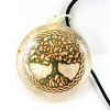 Clear Quartz Dyed Tree of Life Orgonite Energy Pendent