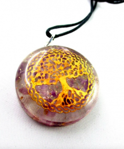 Amethyst Tree of Life Orgonite Energy Pendent Necklace