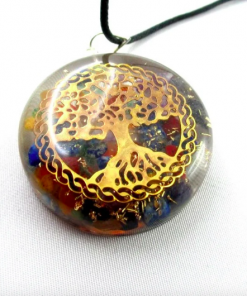 Seven Chakra Tree of Life Orgonite Energy Pendent Necklace