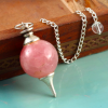 Rose Quartz Gemstone Ball Pendulum