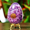 Flower of Life Amethyst Orgonite Energy Egg