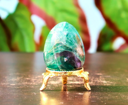 Rainbow Fluorite Natural Crystal Yoni Egg